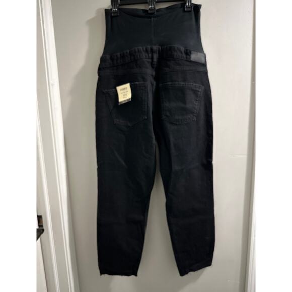 River‎ Island Black mid rise maternity mom jeans size 12 - Picture 6 of 8
